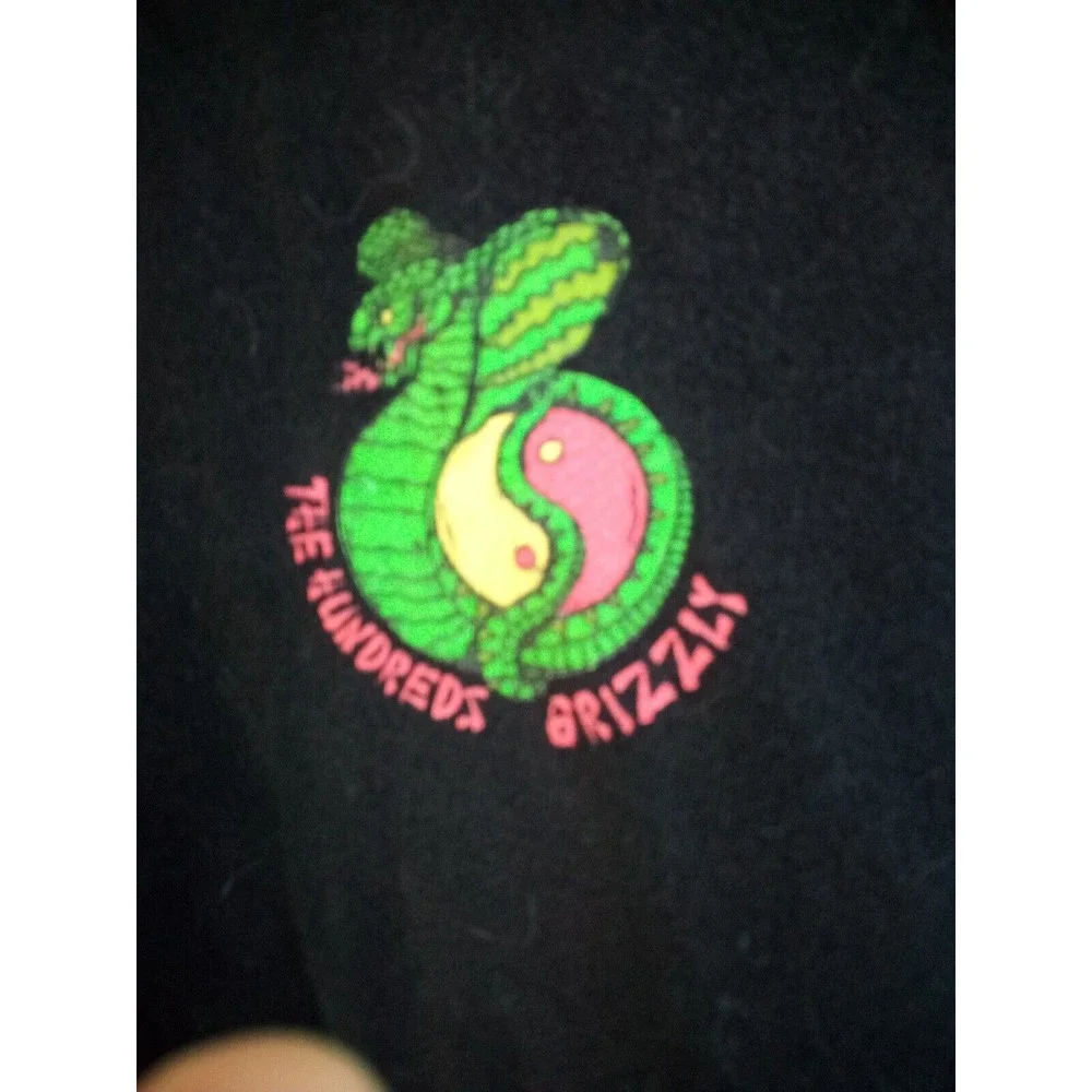 KC Ortiz for The Hundreds X Grizzly Mens Medium Black Hoodie Awesome Shape. - Picture 4 of 6